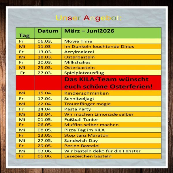 Der Kinderladen präsentiert - Unsere Angebote ab März 2026